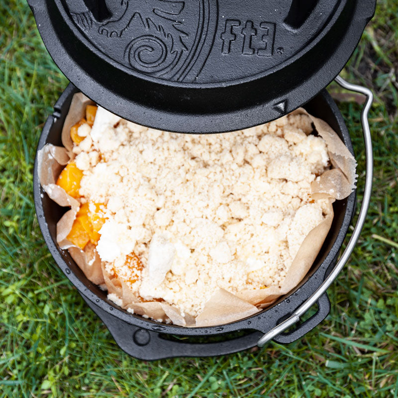 Image of Crumble aux pêches et au mascarpone