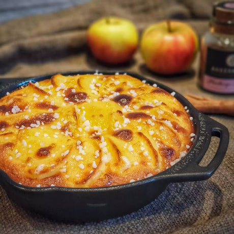Apfelkuchen mit Marzipanguss
