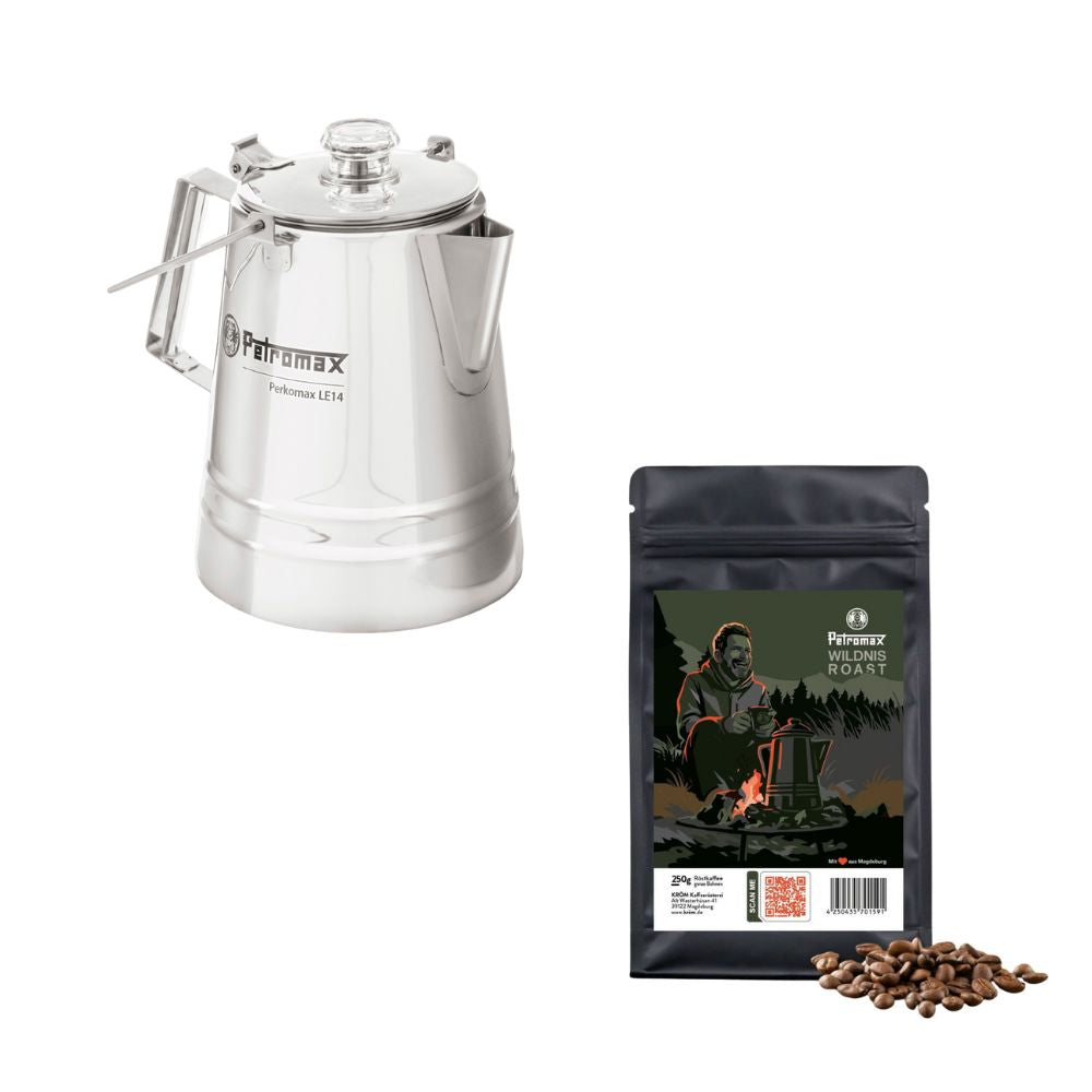 Perkolator Edelstahl + Gratis Kaffee