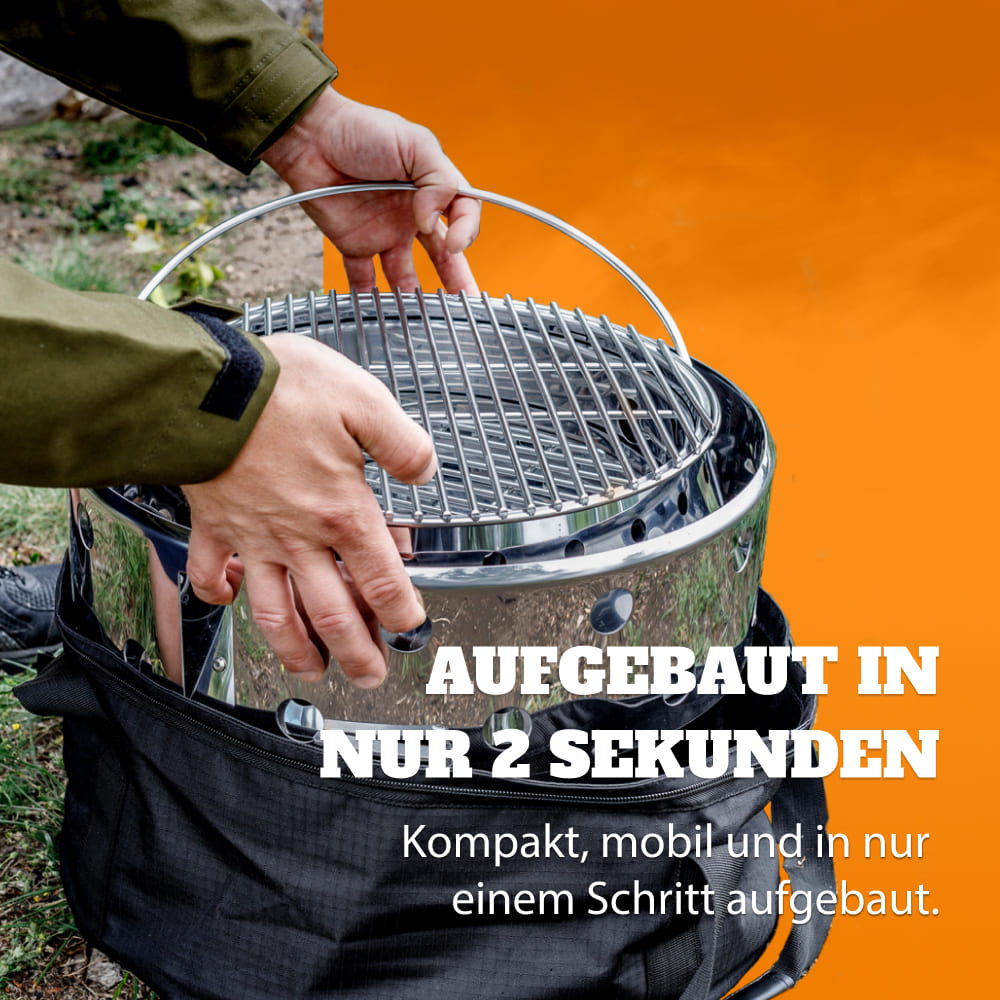Atago Grill - mobile 4-in-1 grill ideal for camping and