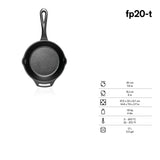 Patelnia Żeliwna z rączką 20-40 cm