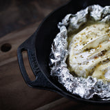 Grill fire pan with handle