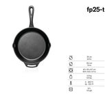 Patelnia Żeliwna z rączką 20-40 cm