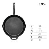 Patelnia Żeliwna z rączką 20-40 cm