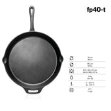 Patelnia Żeliwna z rączką 20-40 cm