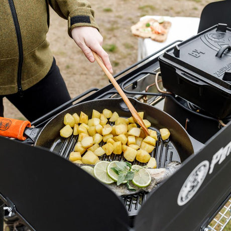 Poêle à griller avec manche