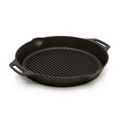 Grill fire pan with handle