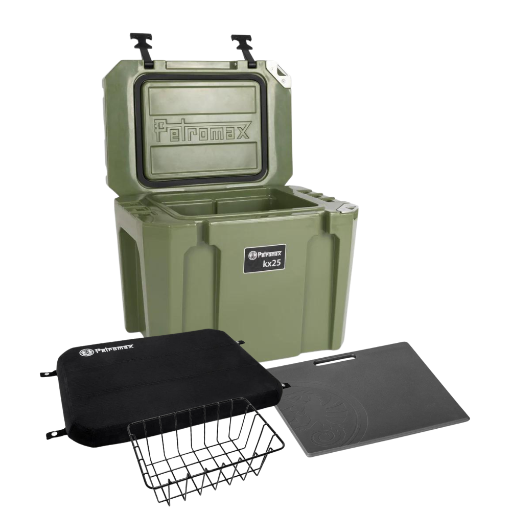 Cool box KX25 olive incl. seat cushion, basket & divider board Cool box KX25 olive incl. seat cushion, basket & divider board