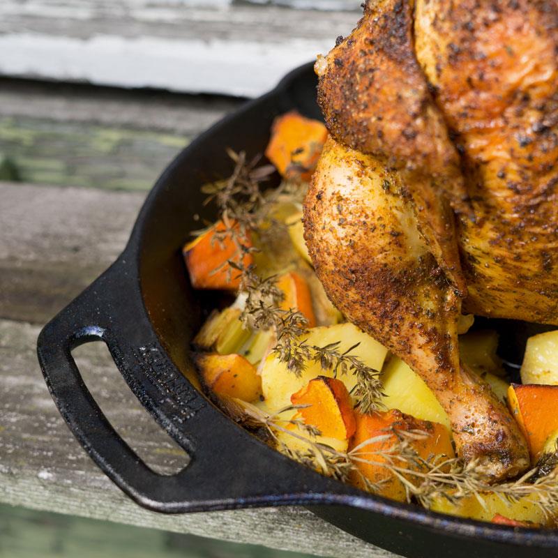 Cast iron poultry roaster cf30