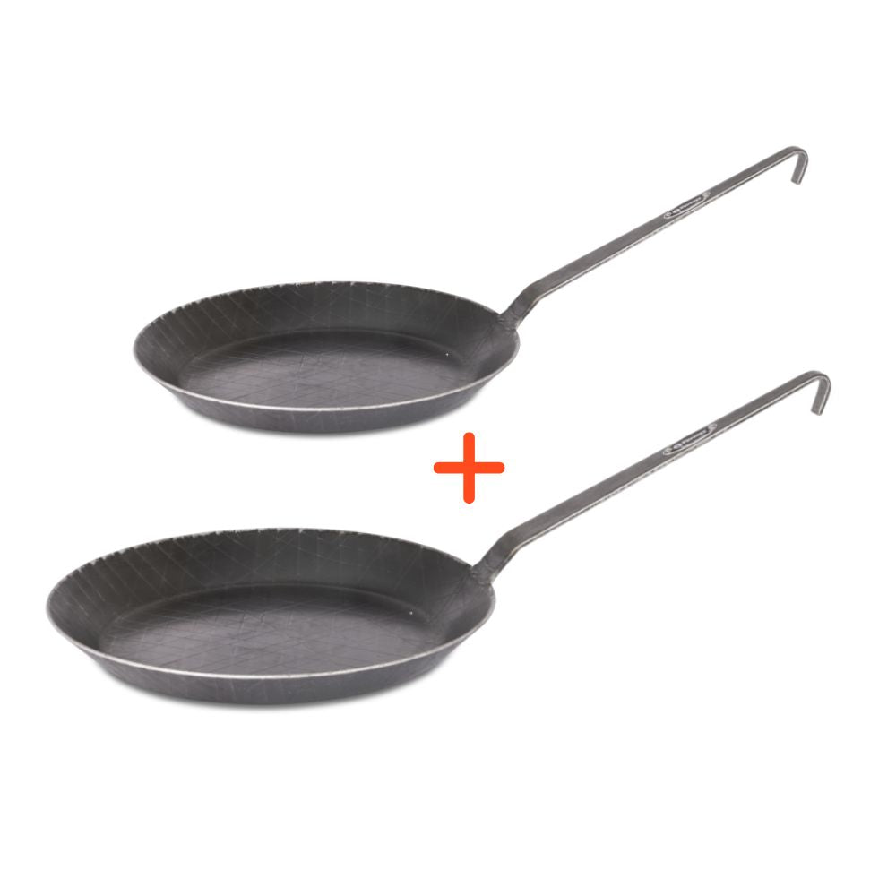 Wrought iron pan 2x set
