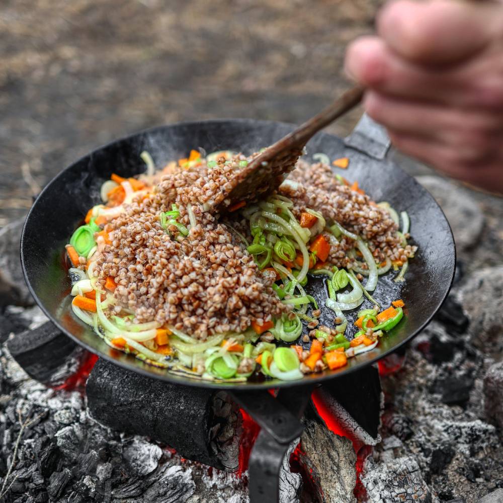 Poêle en fer forgé 2x Set