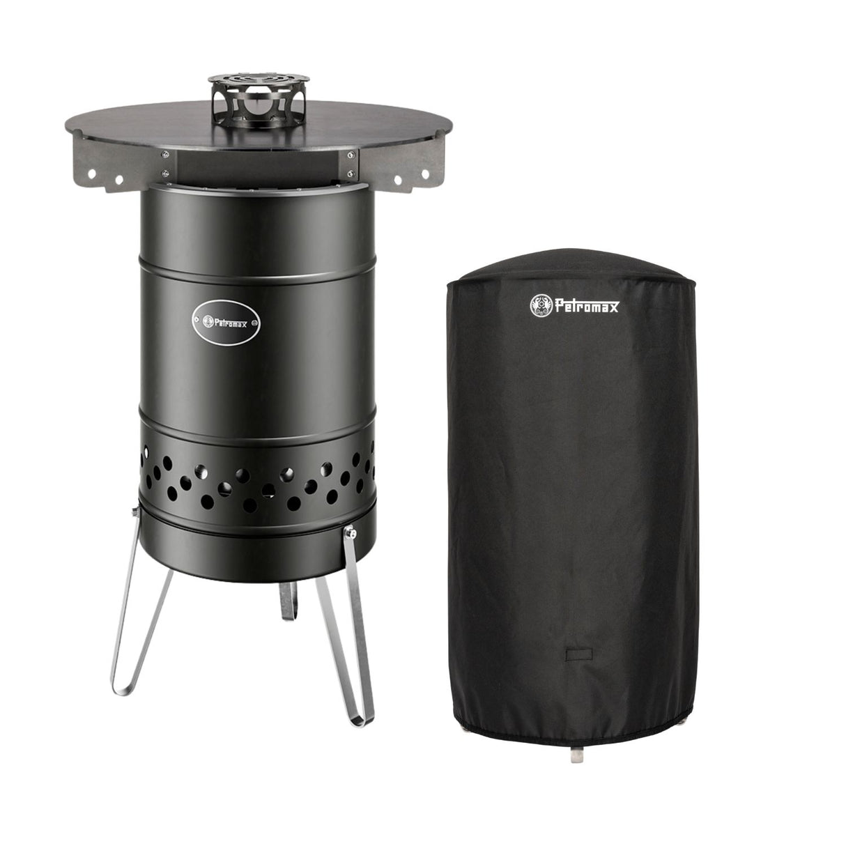 Brasero Pyron Black Edition + plaque de cuisson + housse de protection
