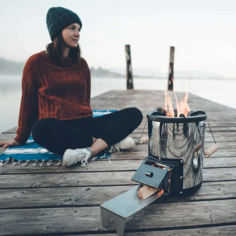 Poêle à fusée & poêle en fer forgé 24cm