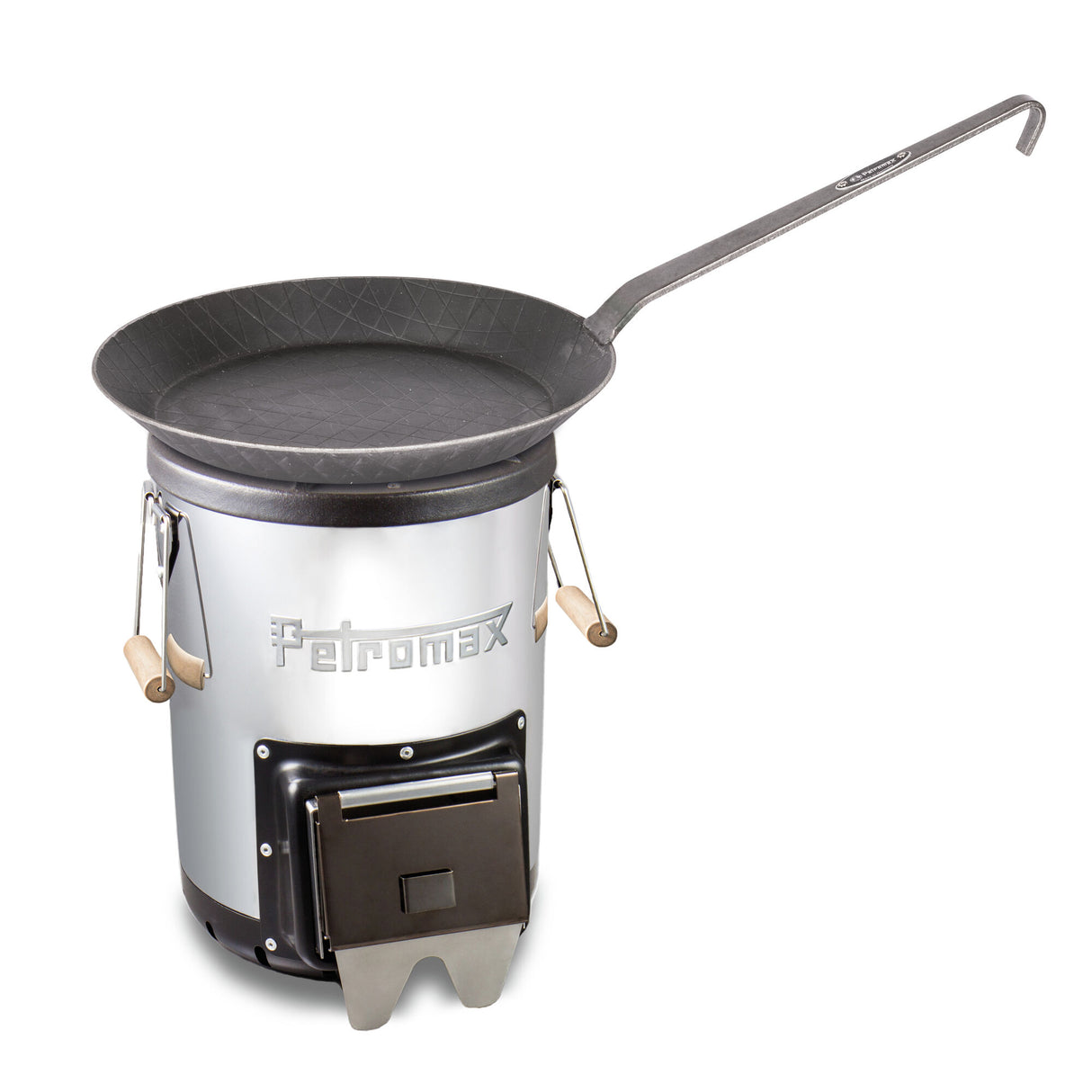 Rocket stove & wrought iron pan 24cm