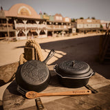 Set padella in ghisa + Dutch Oven + cucchiaio di legno - Edizione Bud Spencer & Terence Hill